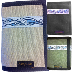 Hemp Wallet  "Tsunami" - Free Shipping!