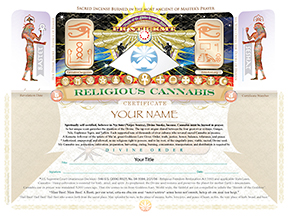 Religious Cannabis Believer Certificate