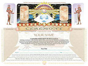 Religious Ceremonial Certificate