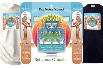 Pr Ntr Kmt - Religious Cannabis / Netjer Sentra - Hemp T-Shirt
