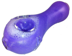 Deep Purple liquid filled glass pipe