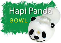 Hapi Panda Bowl Glass Pipe