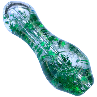 "WeedLeaf" Glitter Pipe